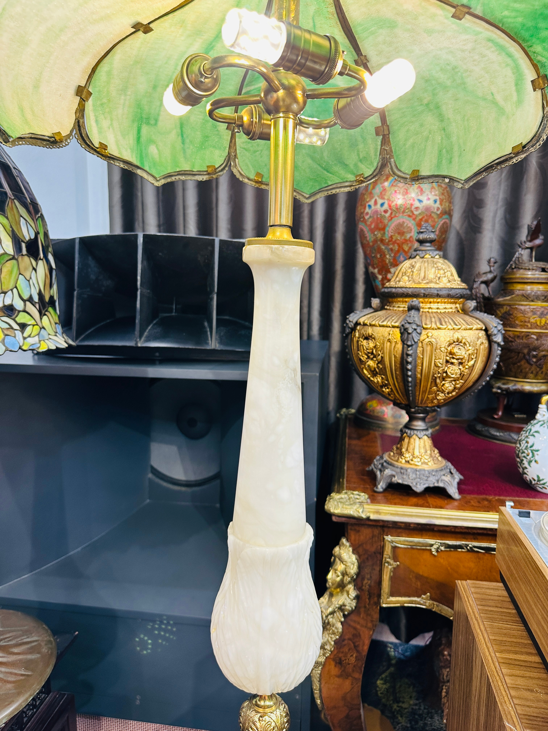 [PH0196] Đèn Tiffany Cây Chân Đá Cẩm Thạch